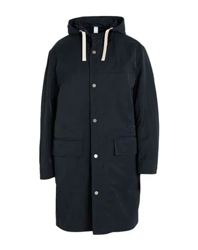 Slowear Teknosartorial Man Overcoat & Trench Coat Midnight Blue Size 44 Polyamide