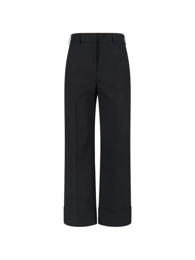 Slowear Turn-up Cuff Trousers In Black