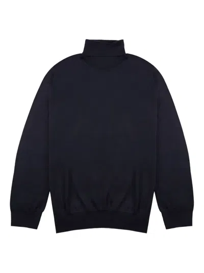 Slowear Turtleneck Cashmere Sweater In Blue