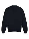 Slowear V-neck Long-sleeve Sweatshirt In Black
