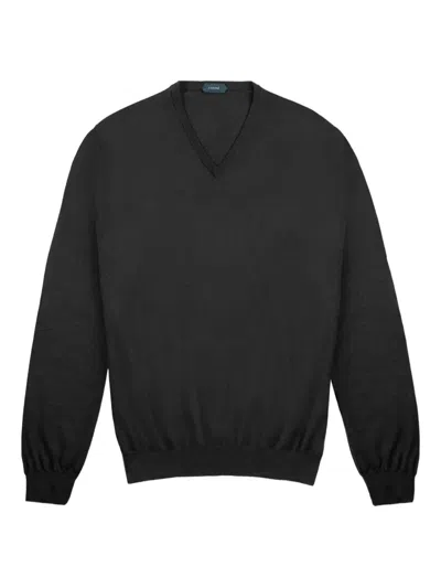 Slowear V-neck Sweater In Black