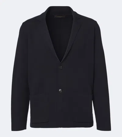 Slowear Virgin Wool Cardigan In Blue