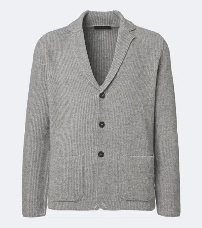 Slowear Virgin Wool Cardigan In Gray