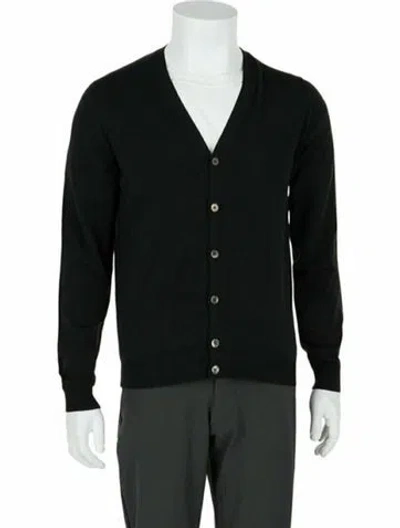 Pre-owned Slowear Virgin Wool Cardigan W/ Tags In Black