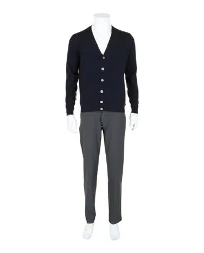 Pre-owned Slowear Virgin Wool Cardigan W/ Tags In Blue