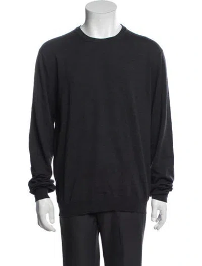 Pre-owned Slowear Virgin Wool Crew Neck Pullover In Grey