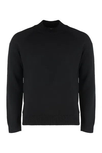 Slowear Virgin Wool Crew-neck Sweater In Black