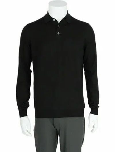 Pre-owned Slowear Virgin Wool Polo W/ Tags In Black