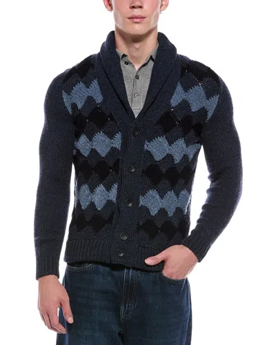 Slowear Virgin Wool Shall Cardigan In Black