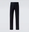 Slowear Virgin Wool Tapered Pants In Black