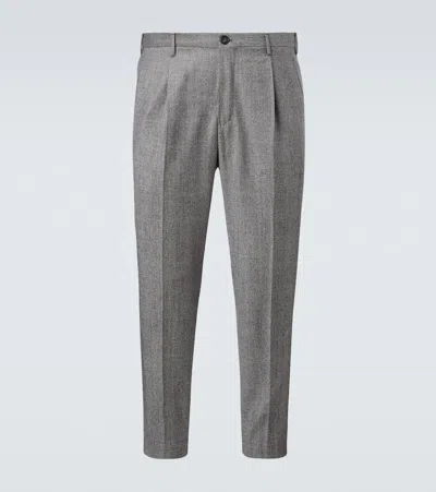 Slowear Virgin Wool Tapered Pants In Gray