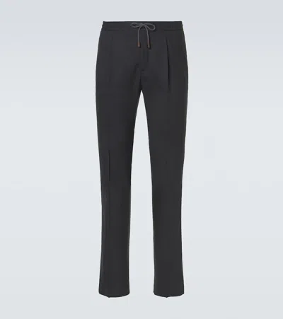 Slowear Virgin Wool Tapered Pants In Gray