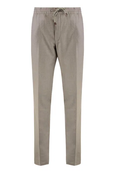 Slowear Virgin Wool Trousers In Gray