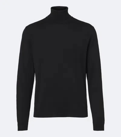 Slowear Virgin Wool Turtleneck Sweater In Black
