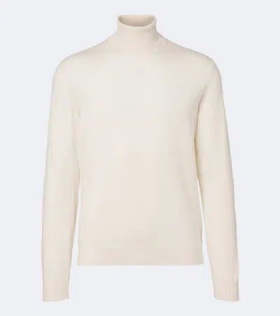 Slowear Virgin Wool Turtleneck Sweater In White