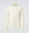 Slowear Virgin Wool Zip-up Cardigan In White