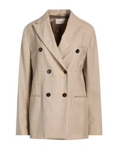 Slowear Woman Blazer Beige Size 4 Virgin Wool In Neutral