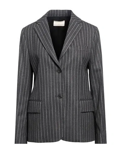 Slowear Woman Blazer Grey Size 8 Virgin Wool, Elastane In Gray