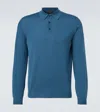 Slowear Wool-blend Polo Sweater In Blue