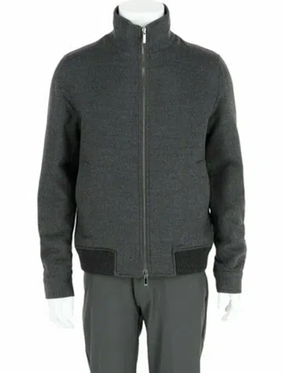 Pre-owned Slowear Wool Bomber Jacket W/ Tags In Grey
