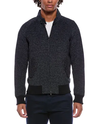 Slowear Wool Bomber Knit Jacket In Gray