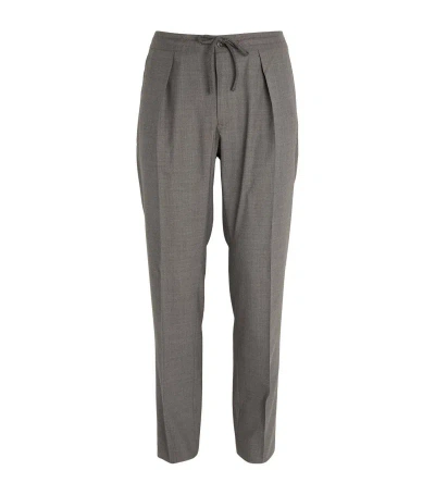 Slowear Wool Drawstring Tailored Trousers In Grey