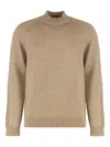 Slowear Sweater With A Turtleneck In Wool In Neutral