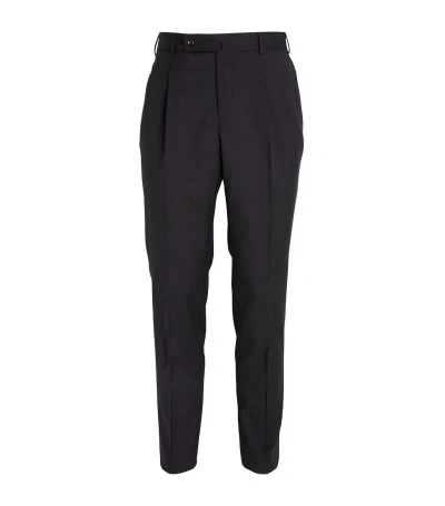 Slowear Wool Tailored Trousers In Navy