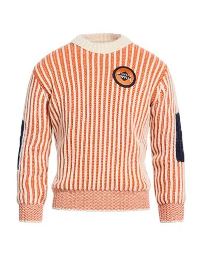 Slowear X Doppiaa Man Sweater Orange Size 42 Virgin Wool