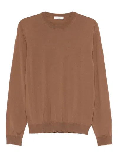 Slowear X Histores Crewneck Sweater In Brown