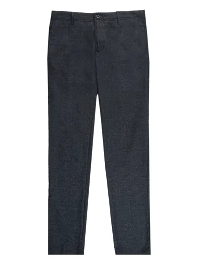 Slowear X Incotex Prince Wales Check Trousers In Blue