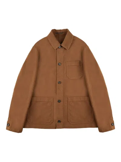 Slowear X Moleskin Blouson Cotton Jacket In Brown