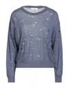 Slowear Sweaters In Slate Blue