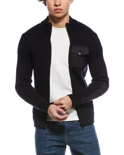 Slowear Zanone By  Wool-blend Mock Neck Sweater In Black