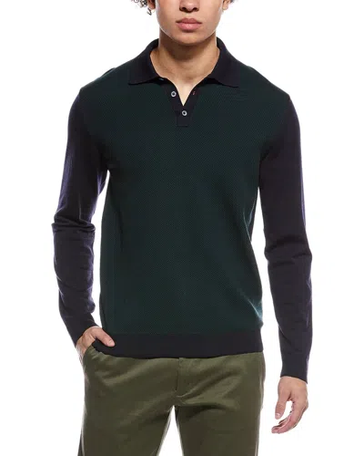 Slowear Zanone By  Wool-blend Polo Shirt In Green
