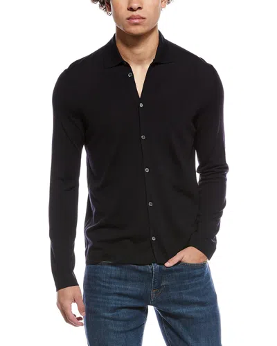 Slowear Zanone By  Wool-blend Shirt In Black