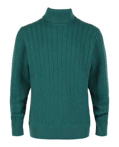 Slowear Zanone Cable Knit Sweater In Green
