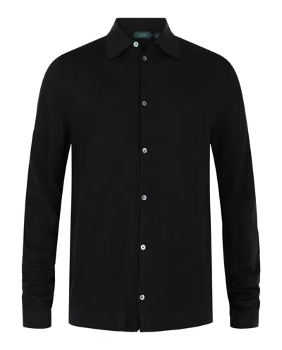 Slowear Zanone Camicia Slim Fit Shirt In Black