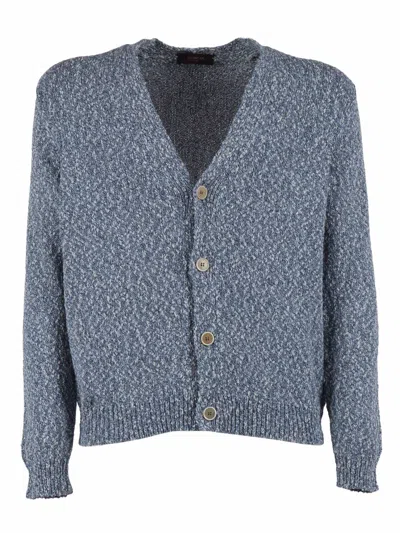 Slowear Zanone Cardigan ml V Neck Cardigan In Blue