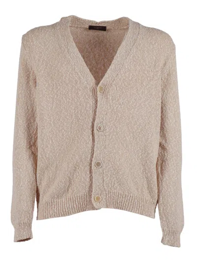 Slowear Zanone Cardigan ml V Neck Cardigan In Brown