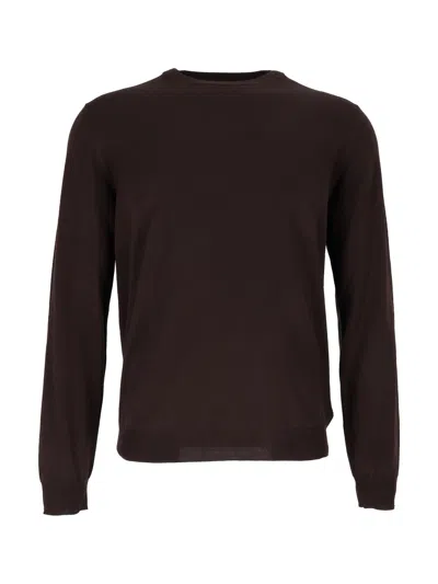 Slowear Zanone Ebony Crewneck In Black