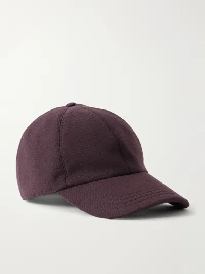 Slowear Zanone Flexwool Wool-blend Cap In Brown