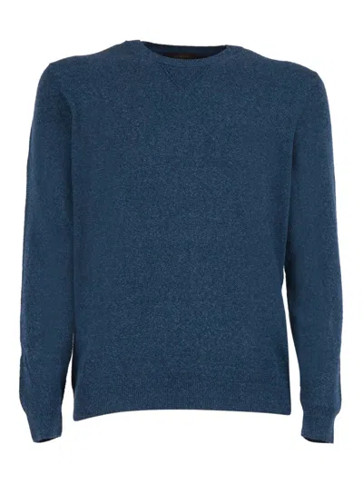 Slowear Zanone Giro Felpa ml Pullover Sweater In Blue
