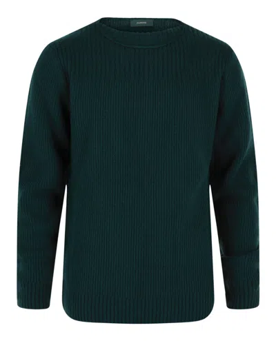 Slowear Zanone Long-sleeve Cashmere Sweater In Green