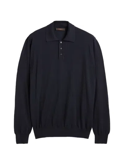 Slowear Zanone Long-sleeve Polo Shirt In Multi