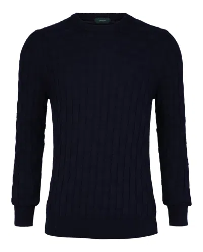 Slowear Zanone Slim-fit Knit Sweater In Black