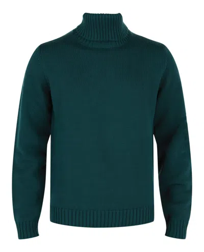 Slowear Zanone Slim-fit Turtleneck Sweater In Green