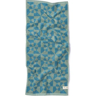 Slowtide Bex Cotton Hand Towel In Dusty Blue
