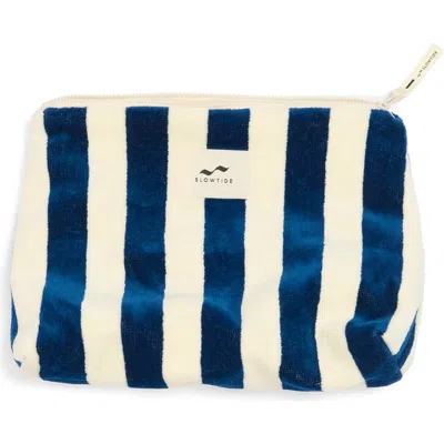 Slowtide Cabana Terry Pouch In Deep Pool