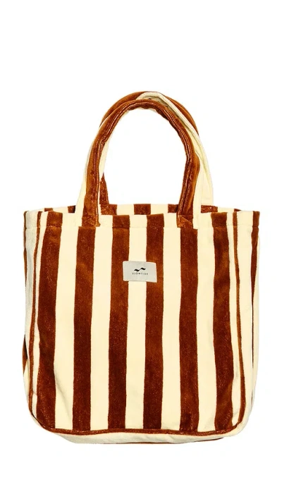 Slowtide Cabana Terry Tote Bag In Brown